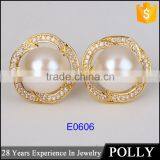2015 Cheap Pearl Brass Cu Stud Earring thumbnail-3