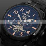 Black Tourbillon Mechanical Watch WM372 Teenage Fahion Watches