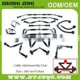 15 Piece Cable Attachment Club Pack With Rack&Cable Attachment&Straight Bar With Revolving Hanger thumbnail-1