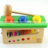 Mini wood tool toy ball impact hammer toy