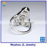Crown Hollow Shape With AAA Cubic Zirconia Stone 925 Silver Party Rings thumbnail-3