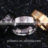 Superman Titanium Stainless Steel Men Ring Superman Logo Finger Rings 3 Colors Fashion Designs thumbnail-6