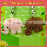 3D soft pvc elephant mobile phone pendants