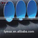 Black HDPE Corrugated Flexible Pipe / Plastic Corrugated Drainage Pipe