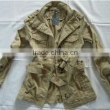 2012 Fashion hotsale spring/fall design long women canvas jacket for ladies