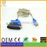 Black Usb 2.0 Parallel Cable Usb to Parallel Printer Cable Driver for Digital Devices thumbnail-4