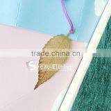 Etching Brass Metal Leaf Bookmark Manufacture With Purple Knot