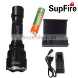 SupFire strong flashlight rechargerable LED tactical flashlight
