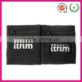 2013 Promotional Gift Custom Sports Cotton Toweling Wrist Sweatband With Zipper thumbnail-1