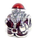 925 Sterling Silver "Santa Claus" Christmas Charm Bead NEW YEAR CHRISTMAS SILVER BEAD SANTA CLAUS thumbnail-1