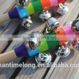 Baby Rainbow Toy Kid Pram Crib Handle Wooden Activity Bell Stick Shaker Rattle thumbnail-6
