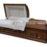 Pecan veneer coffins and caskets