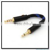 OEM Gold Plated 2.5mm Male to 3.5mm 3poles Male Stereo Cable