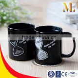 MLB-1652 11oz Magic Hourglass Hot Cold Color Changing Mug customized magic heat sensitive mug