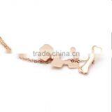 Fashion Jewelry Stainless Steel Pendant Necklace Fashion Jewelry Stainless Steel Pendant Necklace Hammered Rose Gold Jewelry thumbnail-1
