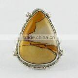 Dazzling Quality !! Bezel Setting Mookaite 925 Sterling Silver Ring, Indian Fashion Silver Jewellery, 925 Silver Jewellery thumbnail-2