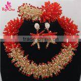 Dedicated Coral Beads Necklace Jewelry Set/aso Ebi Jewelry Set/fashion Jewelry for Women thumbnail-1