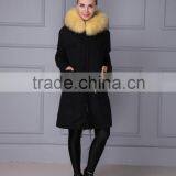 Brand Fashion Womens Genuine Fox Fur Lining Parka With Raccoon Fur Hood thumbnail-5