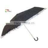 Manual Open Deluxe Compact Folding Rain Umbrella