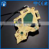 Custom Metal Craft Feather Shape Necklace Pendant thumbnail-4