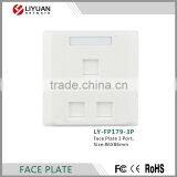 LY-FP179-3P Liyuan 3 Port Network Face Plate