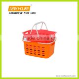 Plastic Storage Basket with Hole and Handle