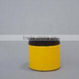 500 Ml.Yellow Plastic Tamper Evident Round Plastic Jar With Black Tamper Evident Cap thumbnail-1