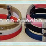Top seller titanium metal clasp silicone bracelet