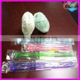 Plastic Needles Fancy Yarn Colorful Knitting 100% Cotton Yarn