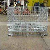Q235 Cold-rolled Steel Folding and Stacking Heavy Duty Wire Mesh Container