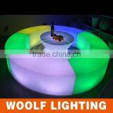 Three Seat Connection Curve Chair LED Lighting Long Bench thumbnail-4