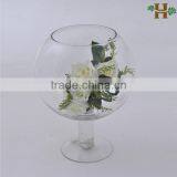 Clear Glass Bowl With Stem, Long Stem Fish Bowl thumbnail-1