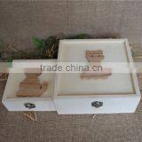 Square Unfinished Decor Wooden Toy Box Wholesale thumbnail-5