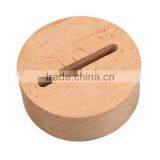 3D Wooden Lamp Base Wooden Material Customized Desk Lamp Real Natural Wooden Bases thumbnail-2