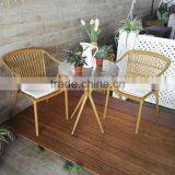 Round Rattan Table and Peacock Chair thumbnail-1