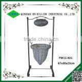 Willow Wicker Hanging Flower Baskets for Decoration thumbnail-2