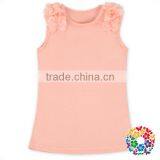 Wholesale Baby Girls Tank Top Plain Flower Clothes Red And Coral Singlet Clothes thumbnail-4