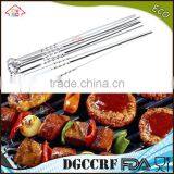 NBRSC Set of 10 Stainless Steel BBQ Barbecue Skewers Needle Utensil Fork Kebab Kabob Stick thumbnail-2