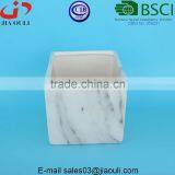 12cm Marble Design Ceramic Square Plant Pot thumbnail-5