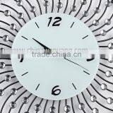 Flower Crystal Metal Wall Digital Clock thumbnail-4