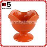 Orange Color Custom Ceramic Ice Cream Sundae Bowls thumbnail-1