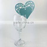 Party Favors Supplier Wine Glass Card Laser Cut Wedding Place Card thumbnail-1