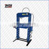 50 Ton Air Pneumatic Manual Hydraulic Floor CE Shop Press With Gauge, Press Pin Set & Grid Guard thumbnail-1