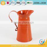 Homeware Galvanized Powder Coating Orange Water Metal Jugs With Handles Jug for Flower thumbnail-3
