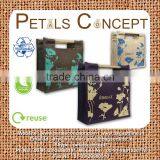 Laminated Jute Shopping Bag With Straight Bamboo Handle thumbnail-1