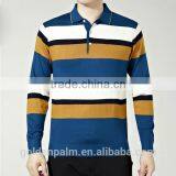 Men Long Sleeve Stripe Performance Polo Shirt thumbnail-3