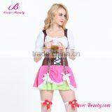 Germany Oktoberfest Lovely Pink Dirndl Dress Wholesale thumbnail-4