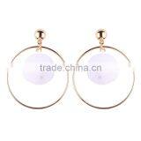 Fashion Colorful Pompon Gold Plated Hoop Earrings for Women Accessories thumbnail-3
