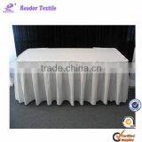 100% Polyester Cheap Table Skirt for Banquet 180GSM Fabric