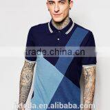 Custom Men Breathable Colour Block Panel Slim Fit Sports Polo Shirt,China Manufacturer Polo T-shirt thumbnail-1